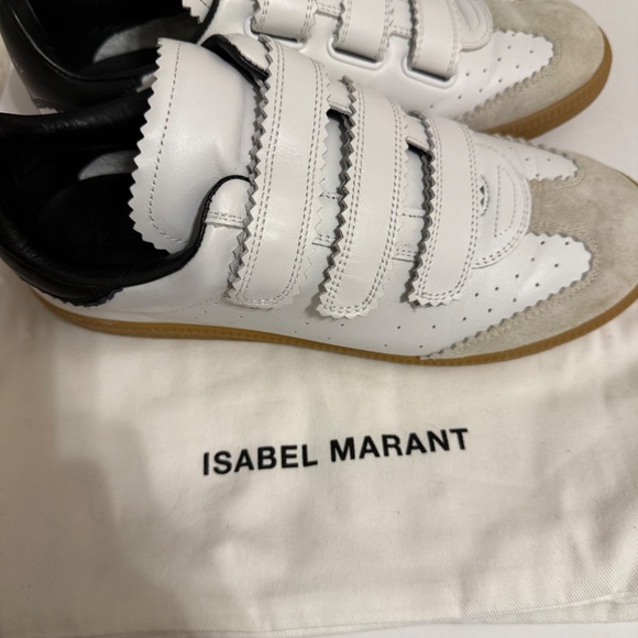 Isabel Marant Beth Suede-Trimmed Leather Sneakers - Picture 4 of 6